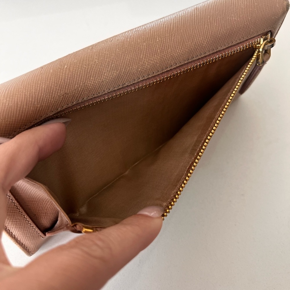 Authentic Prada Beige Leather Long Wallet - Picture 12 of 14